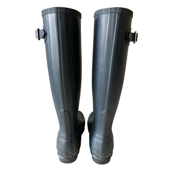 Hunter Wellington Tall Rain Navy Blue Boots Size 5/6 EU 36 - Picture 6 of 11